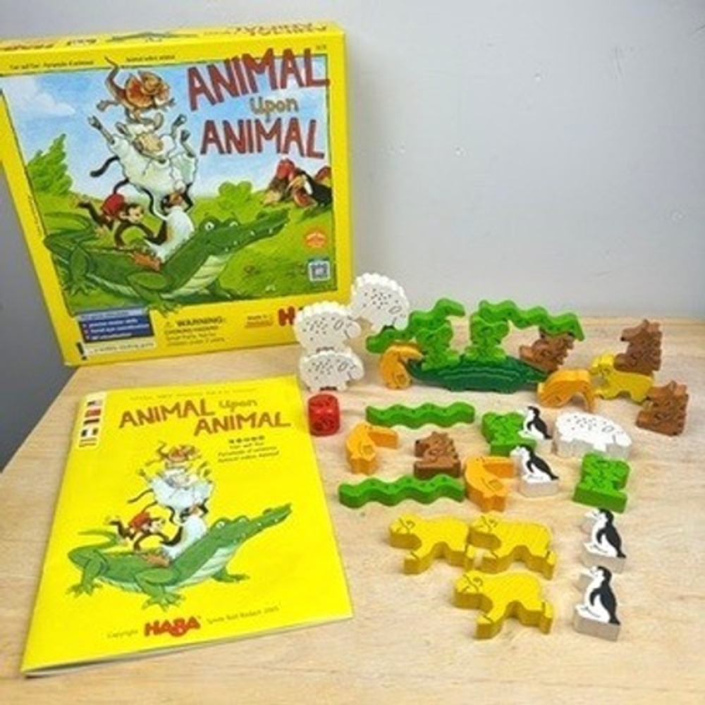 HABA Animal Upon Animal Children's Game‎ COMPLETE  Wooden Stacking Dexterity